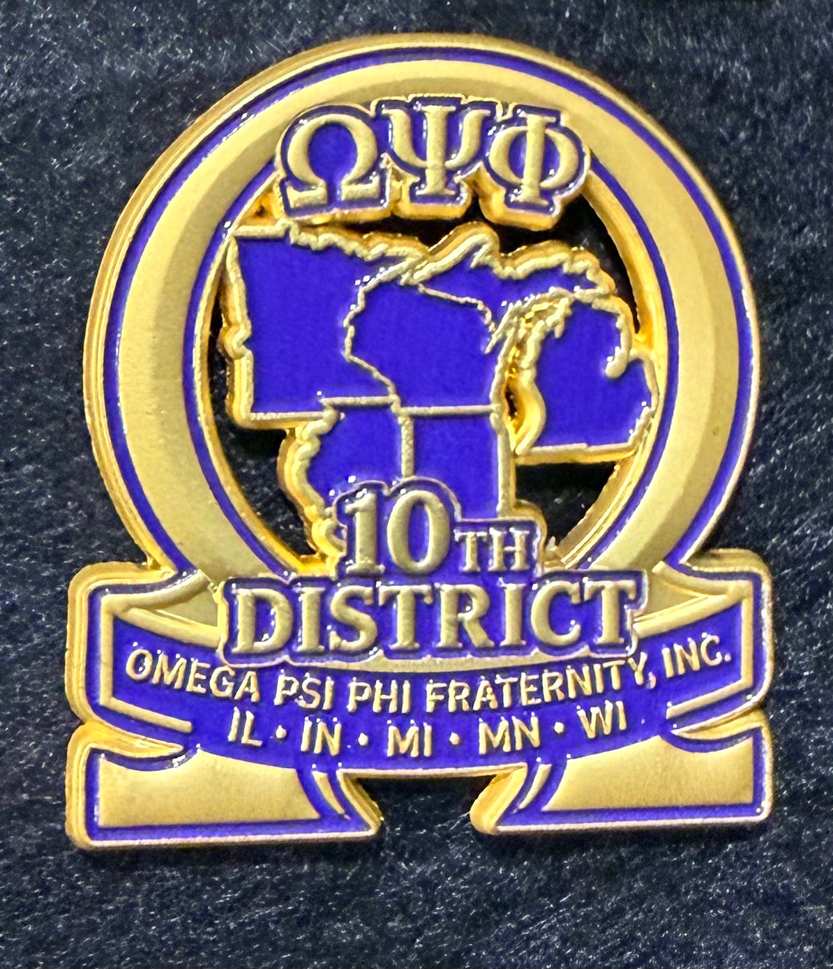 10th D Lapel Pin