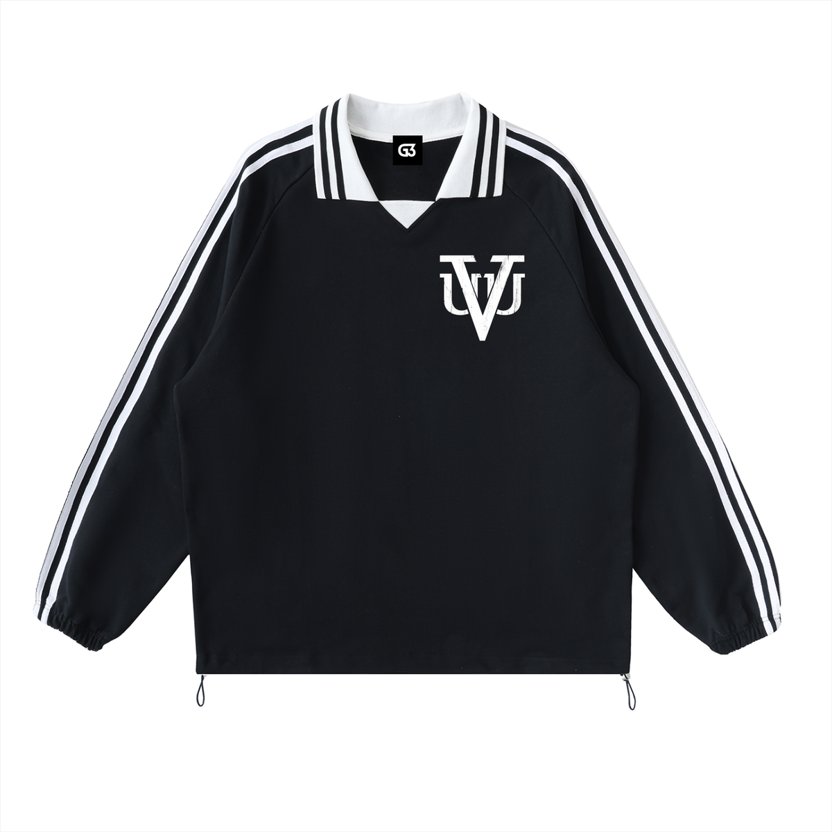 VUU Striped  Collar Sweatshirt