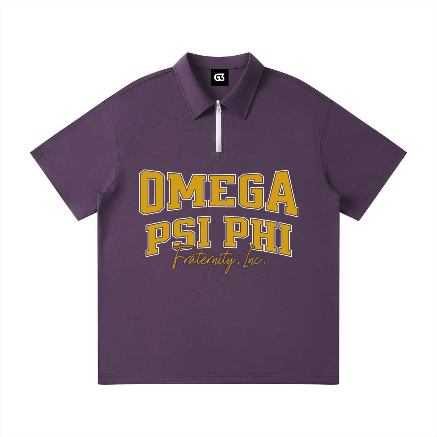 Omega Psi Phi Quarter-Zip Polo Shirt (SLIM FIT)