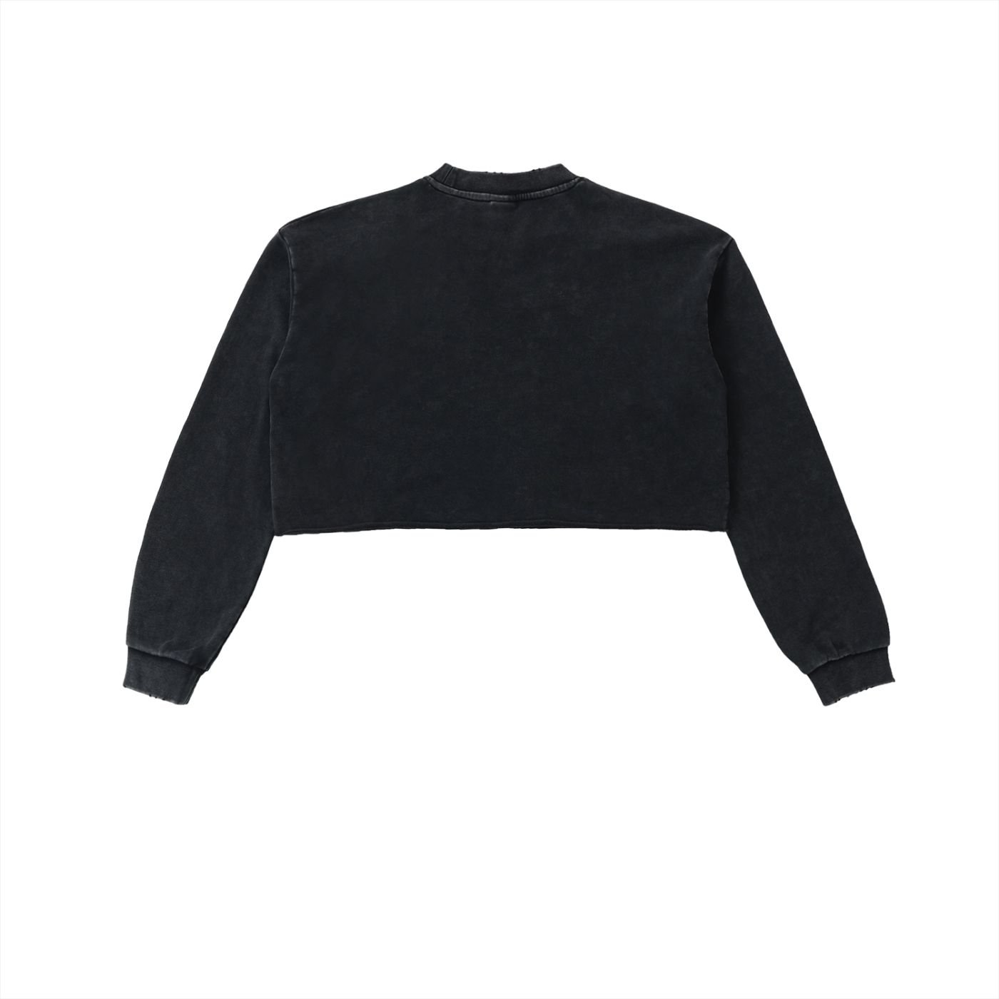VUU Women's Snow Washed Raw Edge Cropped Sweatshirt