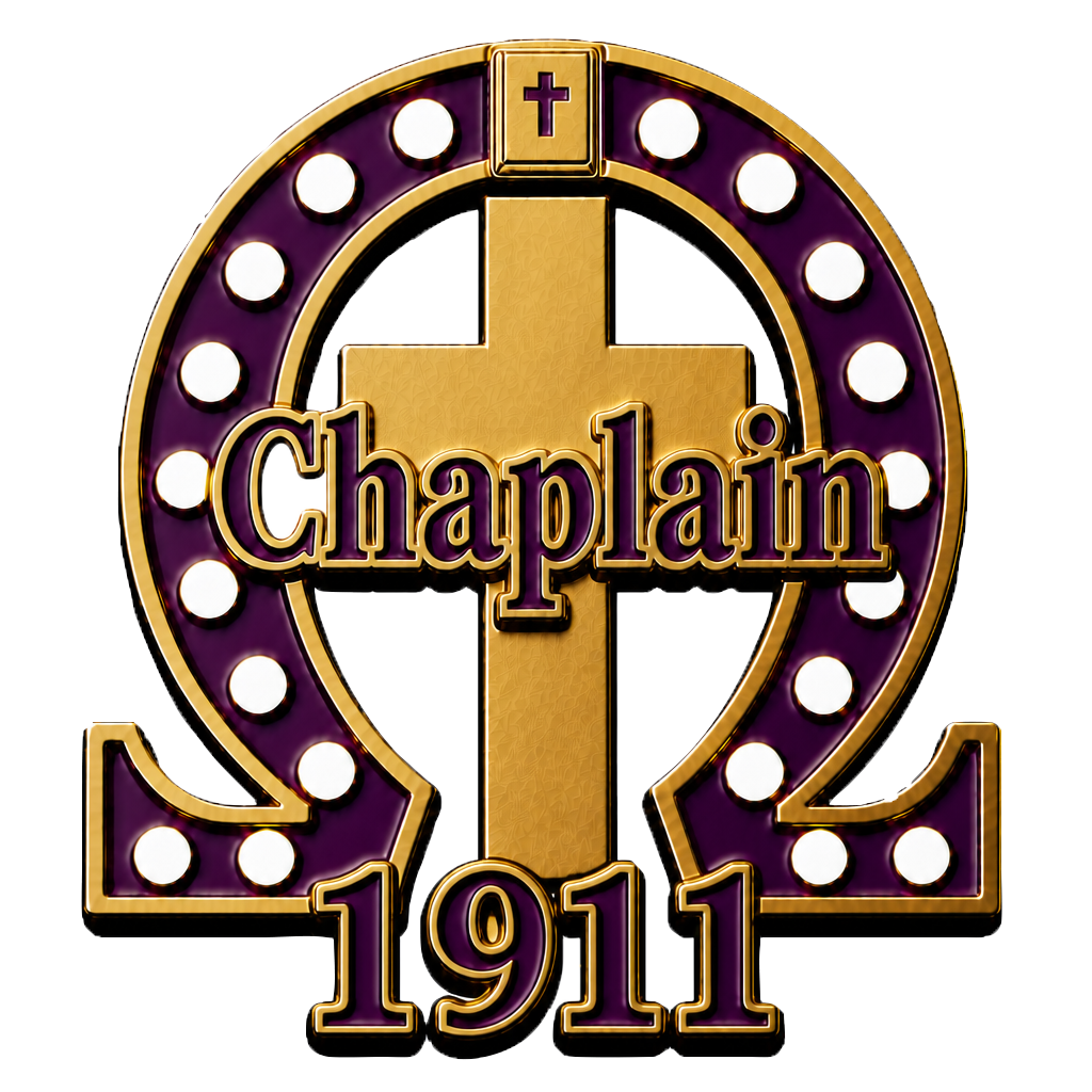 Omega Psi Phi Chaplain Lapel Pin