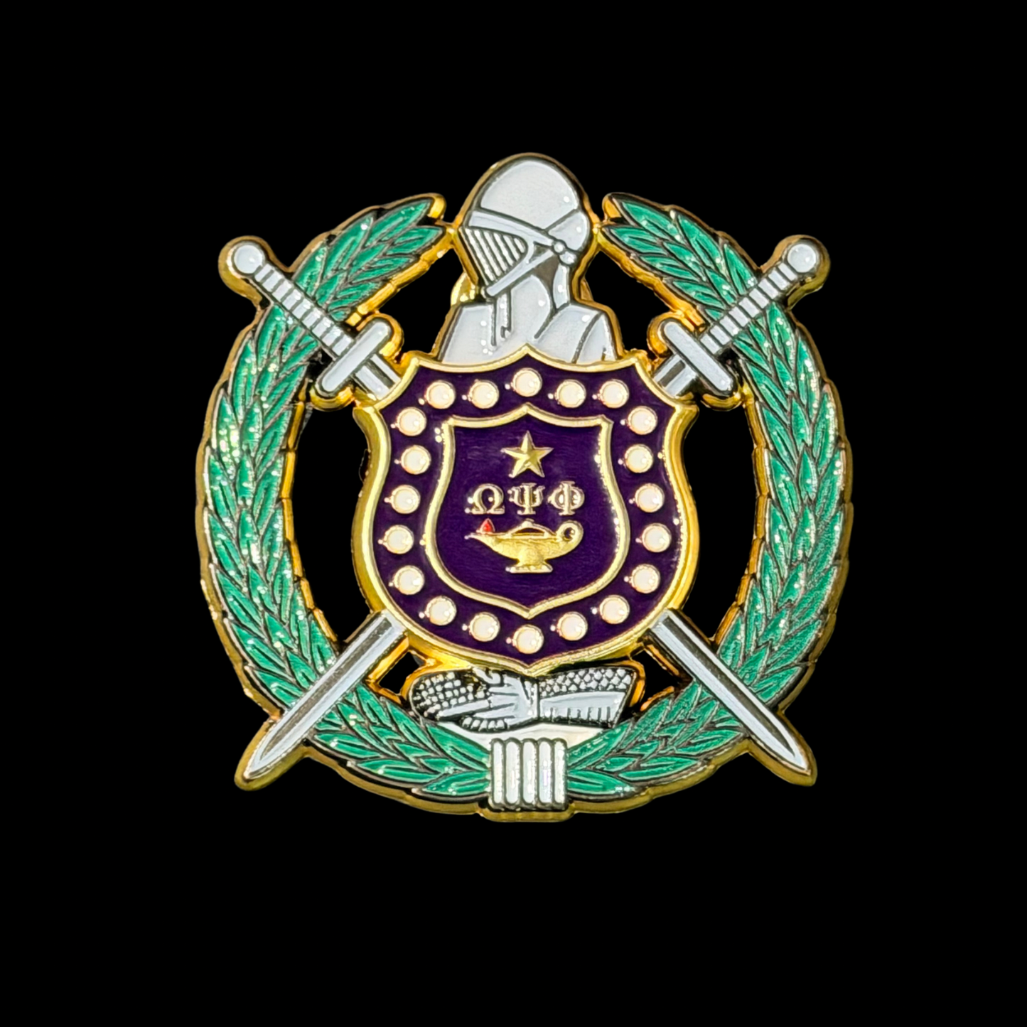 Omega Psi Phi Shield Lapel Pin