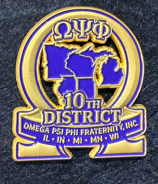 10th D Lapel Pin