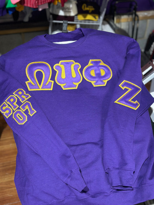 Custom Greek Crewneck (Production Time 2-4 Weeks)