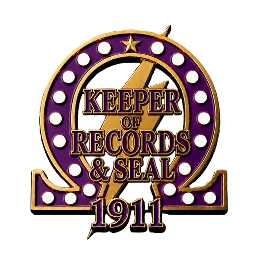 Omega Psi Phi Keeper of Records & Seal Lapel Pin