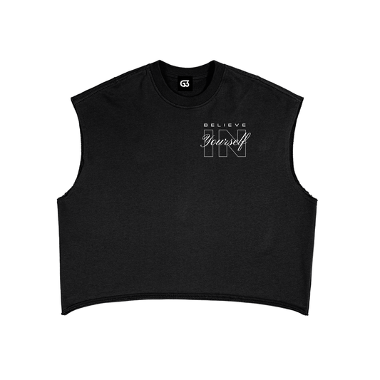 Believe in Yourself French Terry Boxy Tank Top