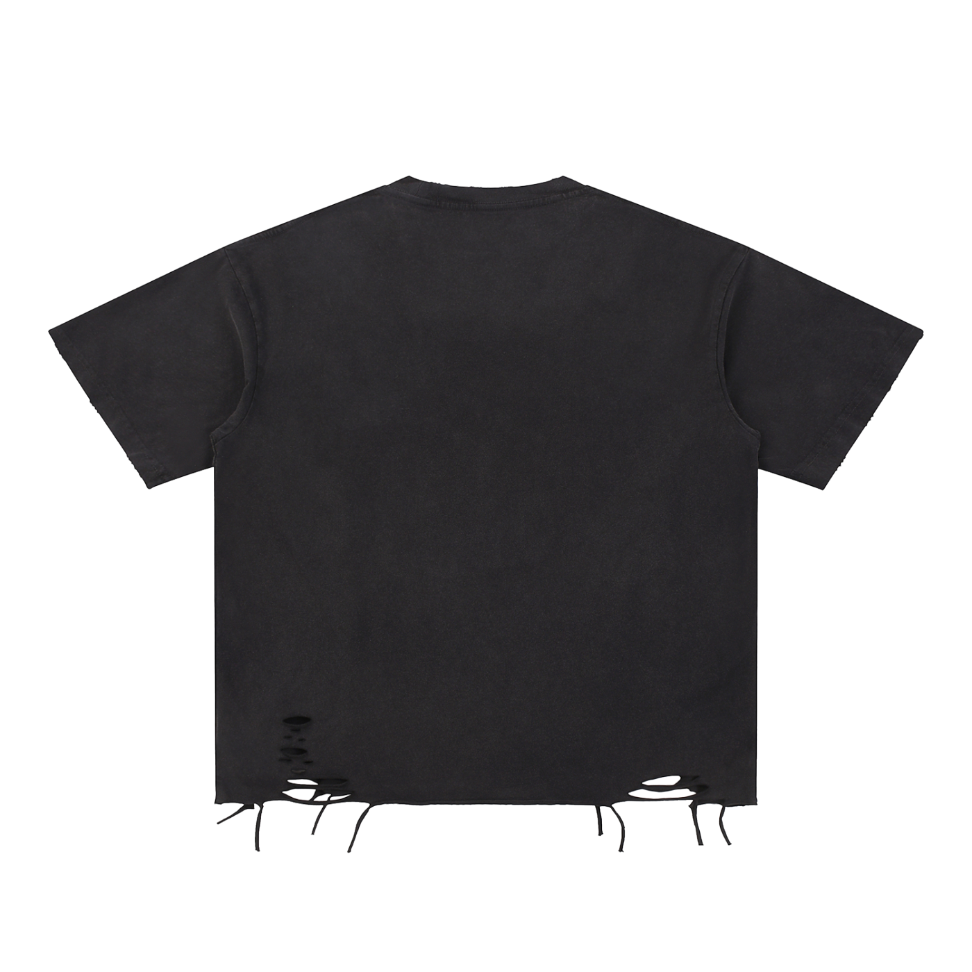 VUU Snow Washed Raw-Hem T-Shirt